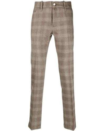 Jacob Cohen Plaid-check Wool-blend Tapered Pants - Gray