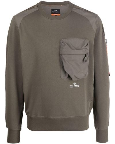Parajumpers Chest Zip-pocket Detail Sweatshirt - Gray