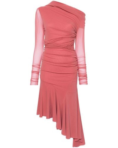 Philosophy Di Lorenzo Serafini Asymmetrisches Kleid mit Raffung - Pink