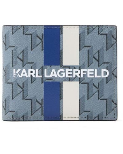 Karl Lagerfeld K/monogram Bi-fold Wallet - Blue