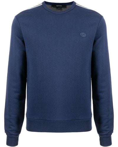 Gucci Sweatshirt mit Logo-Patch - Blau