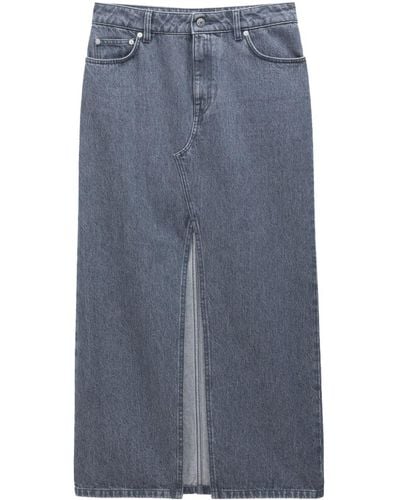 Filippa K Maxi-rok Met Split - Blauw