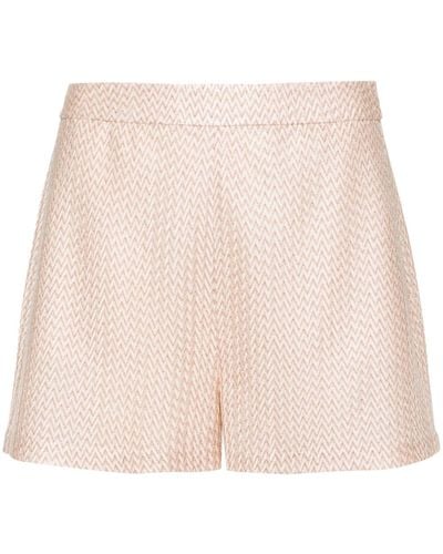 Missoni Zigzag-woven Lurex-detailing Shorts - Natural