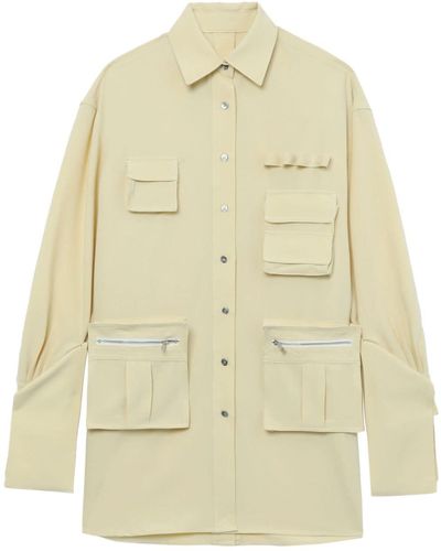 ROKH Cargo-pocket Shirt Jacket - Natural