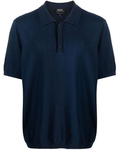 A.P.C. Klassisches Poloshirt - Blau