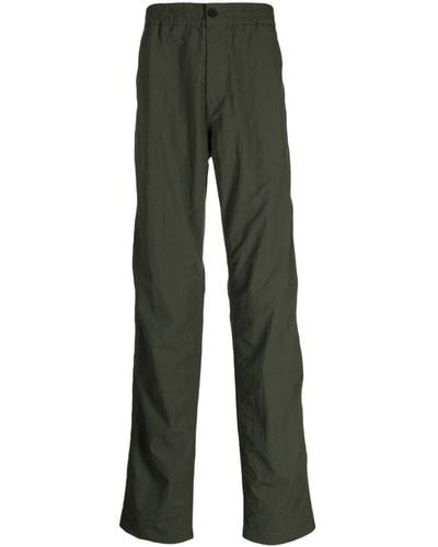 Maison Kitsuné Pantalones rectos con cinturilla elástica - Verde