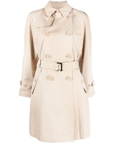 Emporio Armani Belted Trench Coat - Natural