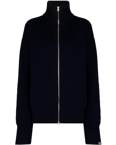 Extreme Cashmere Zip-detail Cashmere-blend Cardigan - Blue