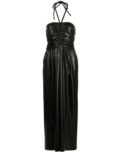 MSGM Polished-finish Halterneck Dress - Black