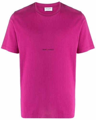 Saint Laurent T-shirt Met Logoprint - Meerkleurig