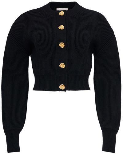 Alexander McQueen Wool-cashmere Button-detail Cardigan - Black