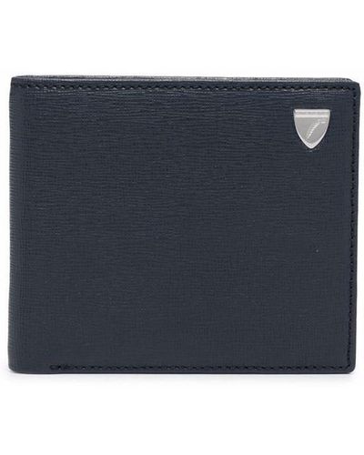 Aspinal of London Textured Bi-fold Wallet - Blue