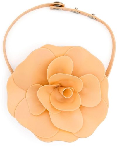 Philosophy Di Lorenzo Serafini Floral-appliqué Choker Necklace - Orange