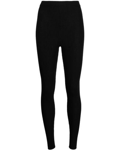 Dolce & Gabbana High-waist Rib-knit leggings - Black