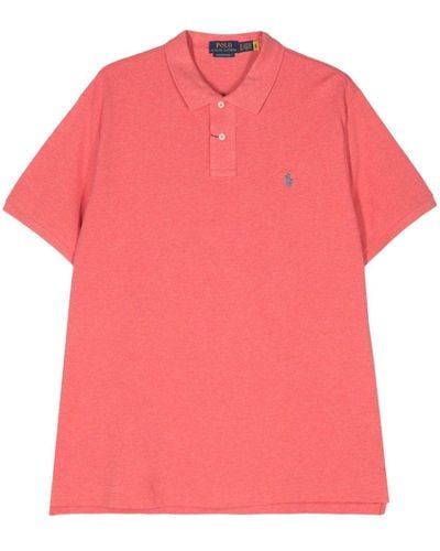Polo Ralph Lauren Poloshirt mit Polo Pony-Stickerei - Pink