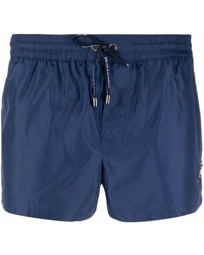 Dolce & Gabbana Drawstring Mini Swim Shorts - Blue