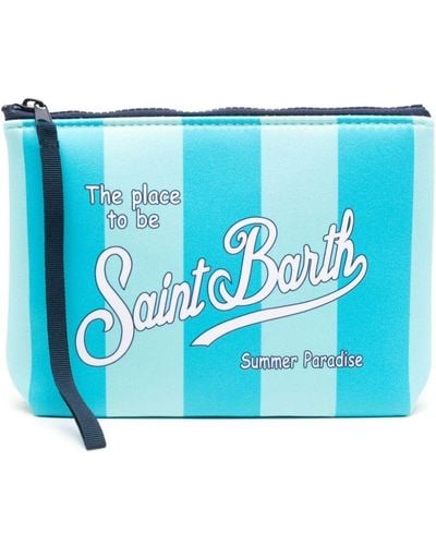 Mc2 Saint Barth Aline Striped Wash Bag - Blue