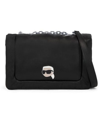 Karl Lagerfeld Ikonik Puffy Crossbody Bag - Black