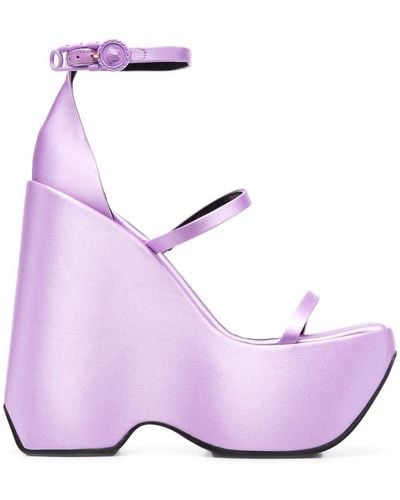 Versace Sandalias Triplatform con plataforma de 170mm - Morado