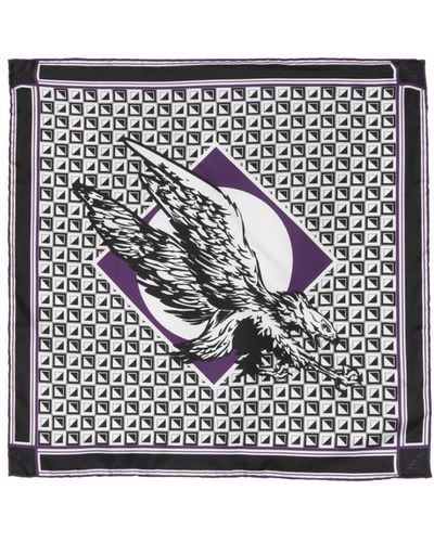 Lanvin X Future Eagle-print Silk Scarf - Black