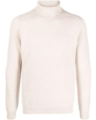 Boglioli Roll-neck Cashmere Sweater - Natural