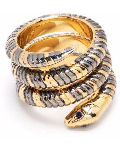 Zadig & Voltaire Double Snake Ring - Metallic