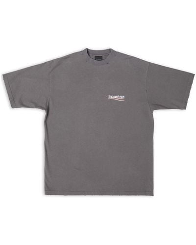 Balenciaga Logo-print Detail T-shirt - Grey
