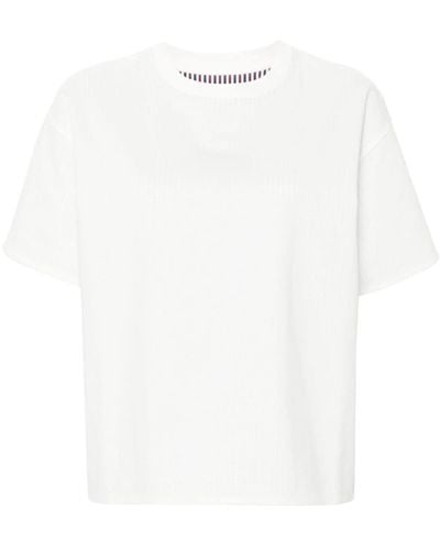 Bottega Veneta Gestreiftes Hemd im Layering-Look - Weiß