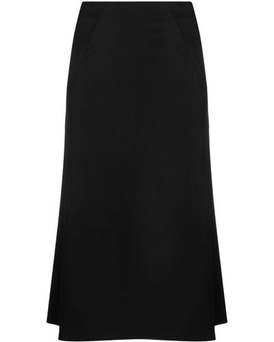 Alberta Ferretti High-waisted A-line Skirt - Black