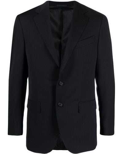 Caruso Tailored Single-breasted Blazer - Black