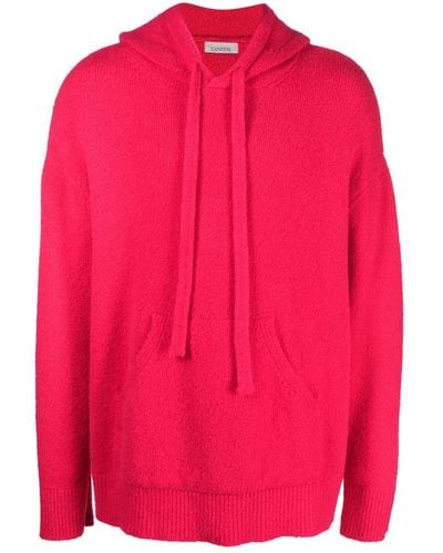 Laneus Wintercot brushed-knit hoodie - Rosa