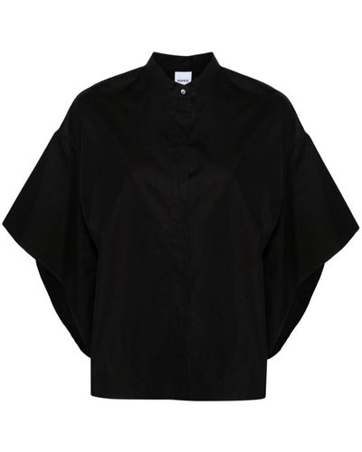 Aspesi Chemise en coton à découpes - Noir