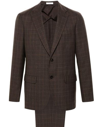 Boglioli Single-breasted Checked Suit - Zwart