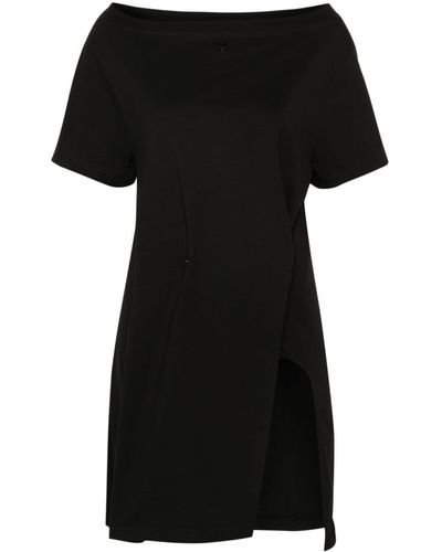 Courreges Short Asymmetric Dress - Black