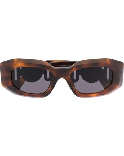 Versace Eyewear Medusa Oval-frame Sunglasses - Brown