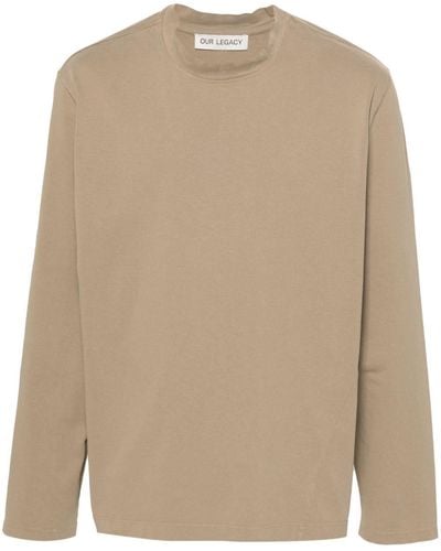 Our Legacy Twisted Longsleeve Cotton T-shirt - Natural