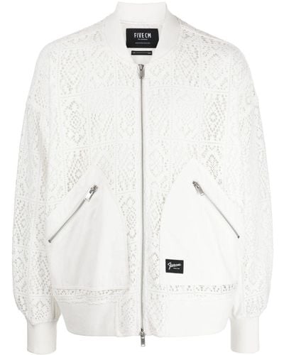 FIVE CM Laser-cut Cotton Jacket - White