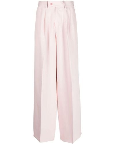 Amiri Wide-Leg Tailored Trousers - Pink