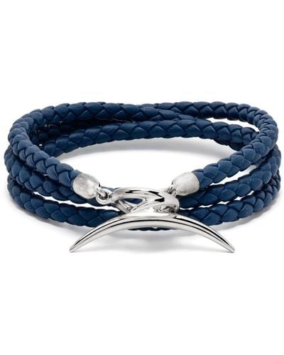 Shaun Leane Recycled Sterling Silver And Leather Quill Bracelet - Blue
