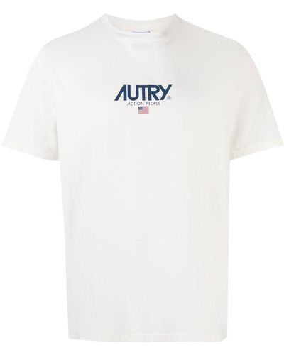 Autry Camiseta con logo estampado y manga corta - Blanco