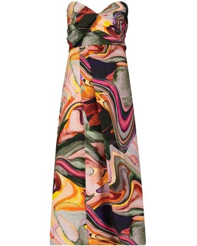 Mara Hoffman Yara Midi-jurk Met Abstracte Print - Rood