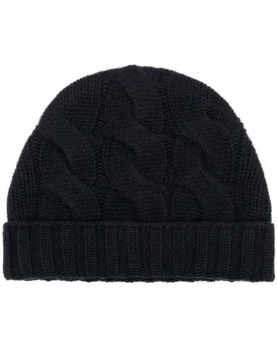 N.Peal Cashmere Chunky Cable-knit Beanie - Black