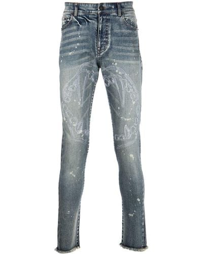 Haculla Skinny-Jeans mit Fangzähne-Print - Blau