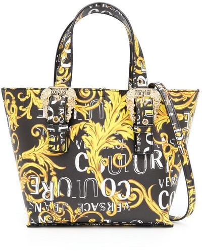 Versace Logo Couture-print Bag - Metallic