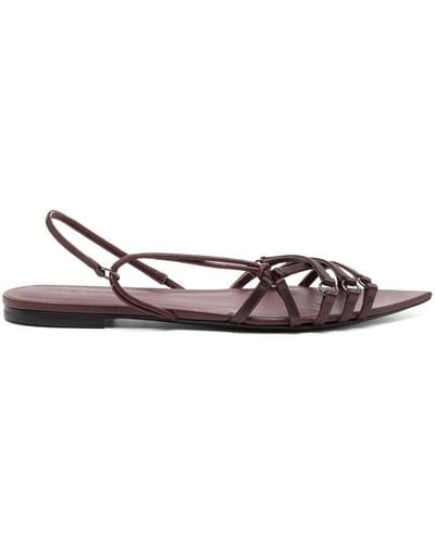 Nensi Dojaka Corset leather sandals - Blanc
