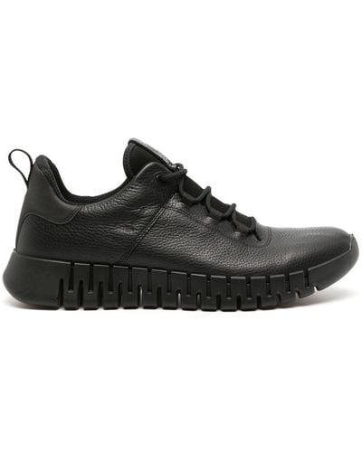 Ecco Gruuv Waterproof Leather Sneakers - Black