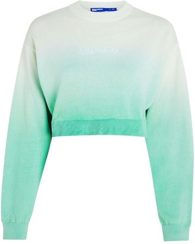 Karl Lagerfeld Ombré-effect Cropped Sweatshirt - Green