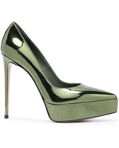 Le Silla Uma 130mm Pointed-toe Court Shoes - Green