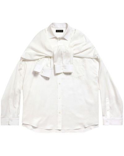 Balenciaga Camisa Knotted Sleeves - Blanco