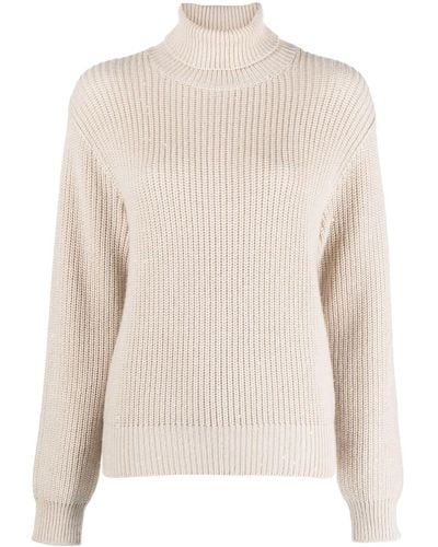 Brunello Cucinelli Grob gestrickter Pullover - Weiß